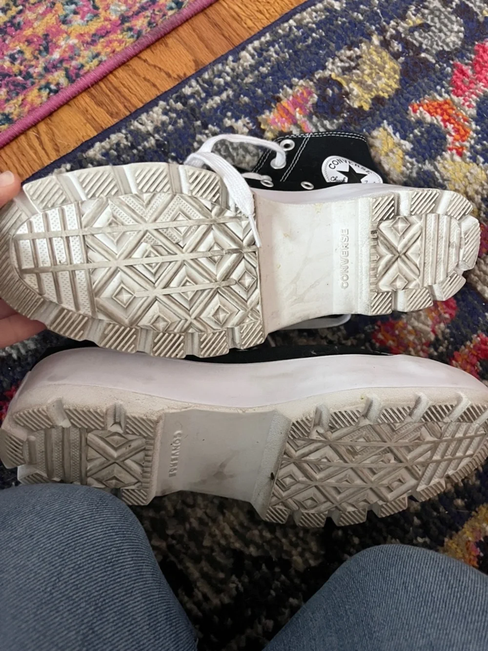Converse Black and White Platform Shoes - Picture 8 of 8
